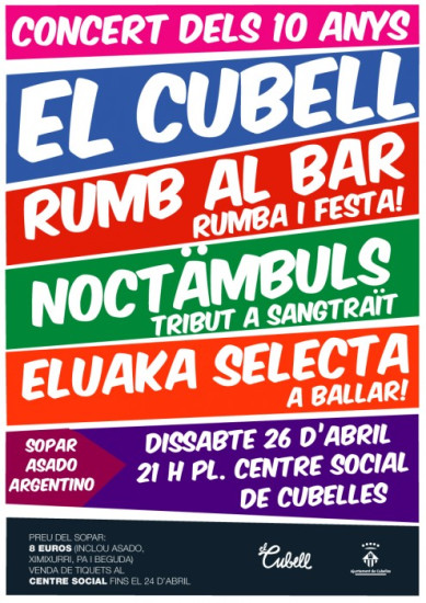Cartell concert 10 anys El Cubell