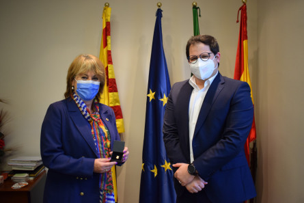 Albert Fernández amb l'alcaldessa