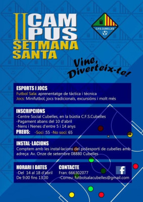 Cartell campus SS'14 futbol sala