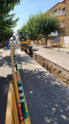 Treballs al carrer de Narcís Monturiol