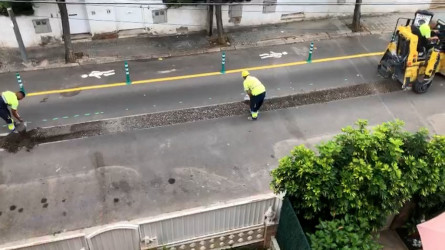 Tasques de substitució del clavegueram del carrer de Narcís Monturiol