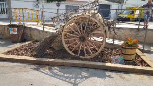 El carro exposat durant la verema