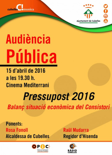 Cartell audiencia pressupostos 2016