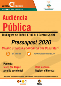 Cartell audiència pressupost 2020