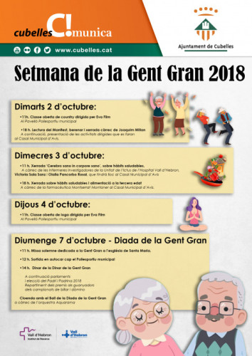 Cartell Setmana Gent Gran 2018