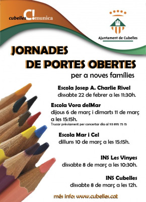 cartell Portes obertes escolar