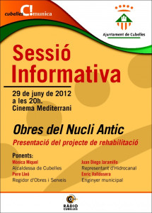 Cartell sessio informativa obres nucli anticok