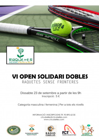 Cartell VI Open solidari tennis 2017