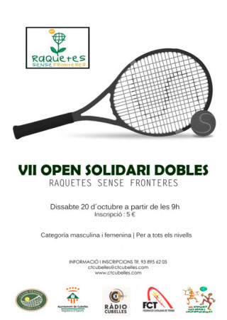 Cartell VII Open solidari de tennis 2018