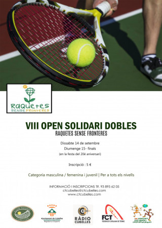 Cartell VIII Open solidari de tennis 2019
