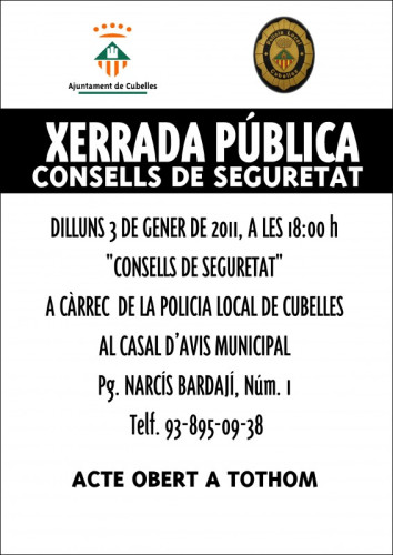 Cartell xerrada consells seguretat
