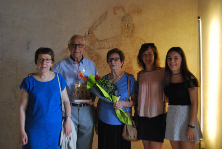 Pineda amb les seves filles, la seva dona i la seva néta