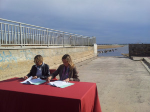 signatura conveni unió passeigs Cubelles Cunit