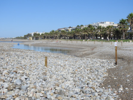 Zona de delimitació a la platja