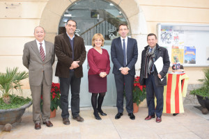 D'esquerra a dreta, Amaro Carlos Vicente, Josep Maria Hugué, Rosa Fonoll, Òscar Díaz i Lluís Eroles