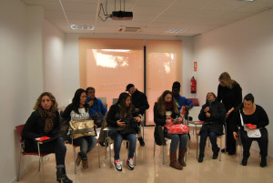 L'alumnat preparant les classes