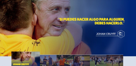 Portada del web de la Fundació Johan Cruyff