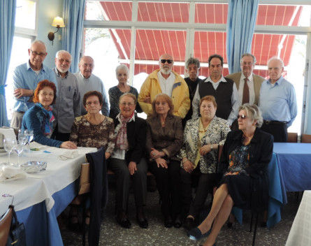 Montcada amb diversos cubellencs a l'homenatge que se li va retre el 2014