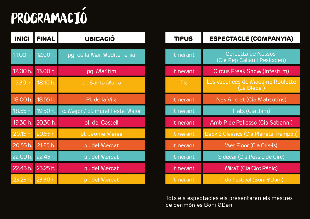 Programa mostra de pallassos