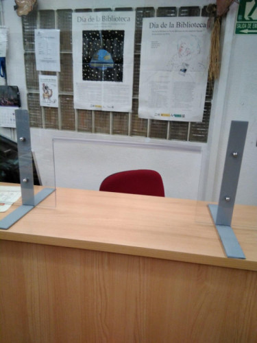 Mampara biblioteca covid19