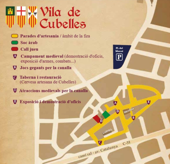 Mapa Cubelles Medieval 2025
