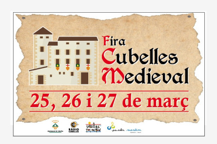 Cartell benvinguda Cubelles Medieval