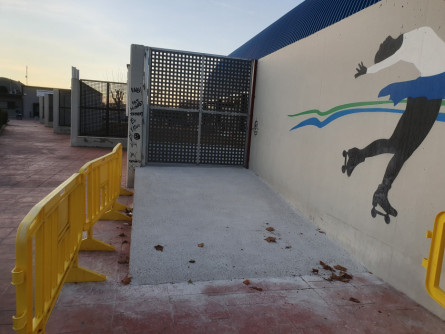 Nova rampa d'accés a la pista coberta