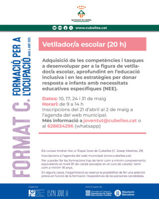 Curs Vetllador/a escolar